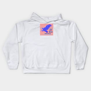 Red White and Blue Patriotic Decoration - Kids Hoodie